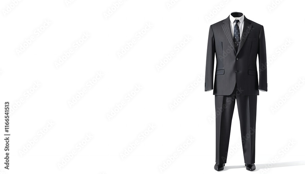 Elegant Dark Grey Pinstripe Business Suit for Men Elegant Dark Grey Pinstripe Business Suit for Men