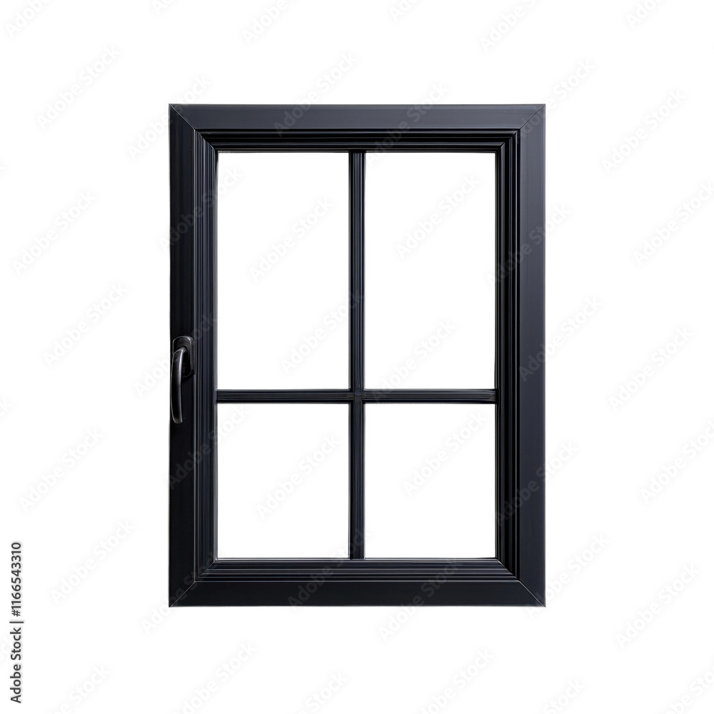 Black Framed Single Window with Clear Glass Black Framed Single Window with Clear Glass