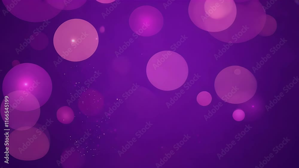 Vertical festive animation featuring shimmering pink bokeh particles circular light sparkles violet background perfect Christmas birthday celebrations