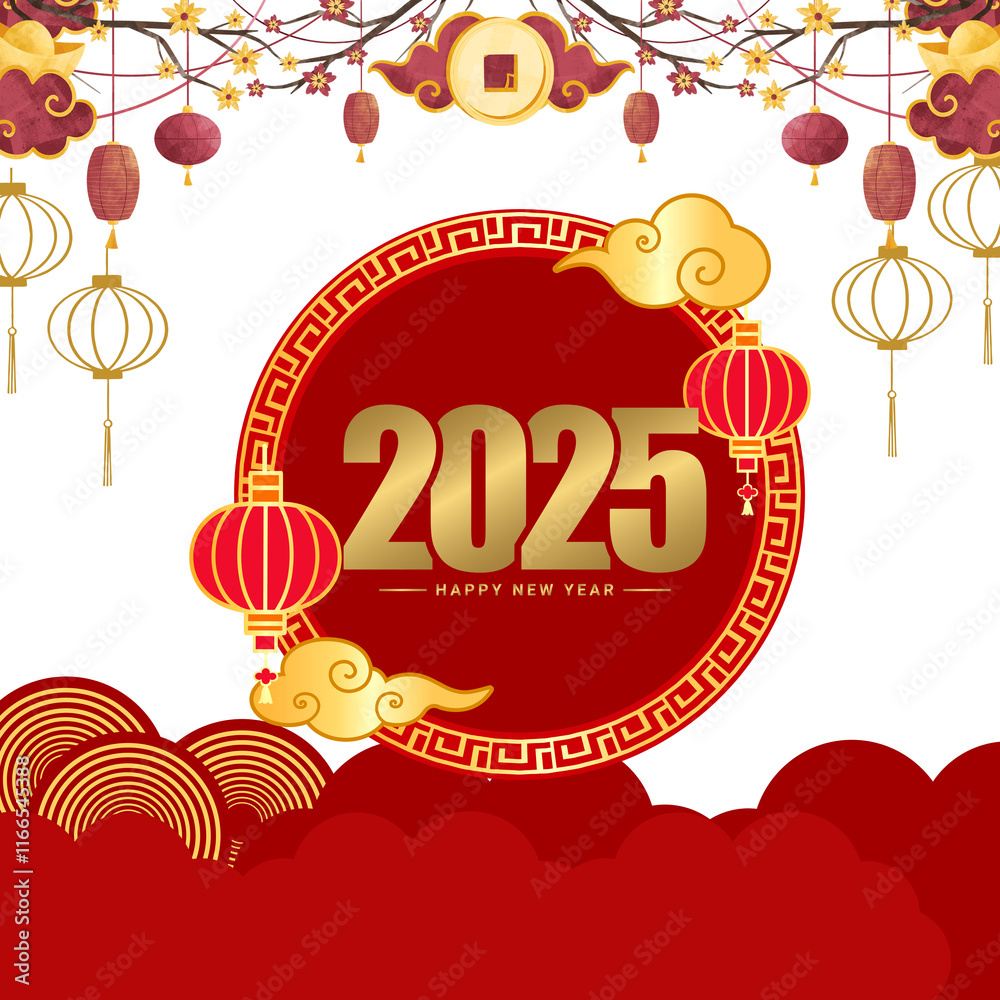 Naklejka premium Chinese new year gong xi fa cai design for poster