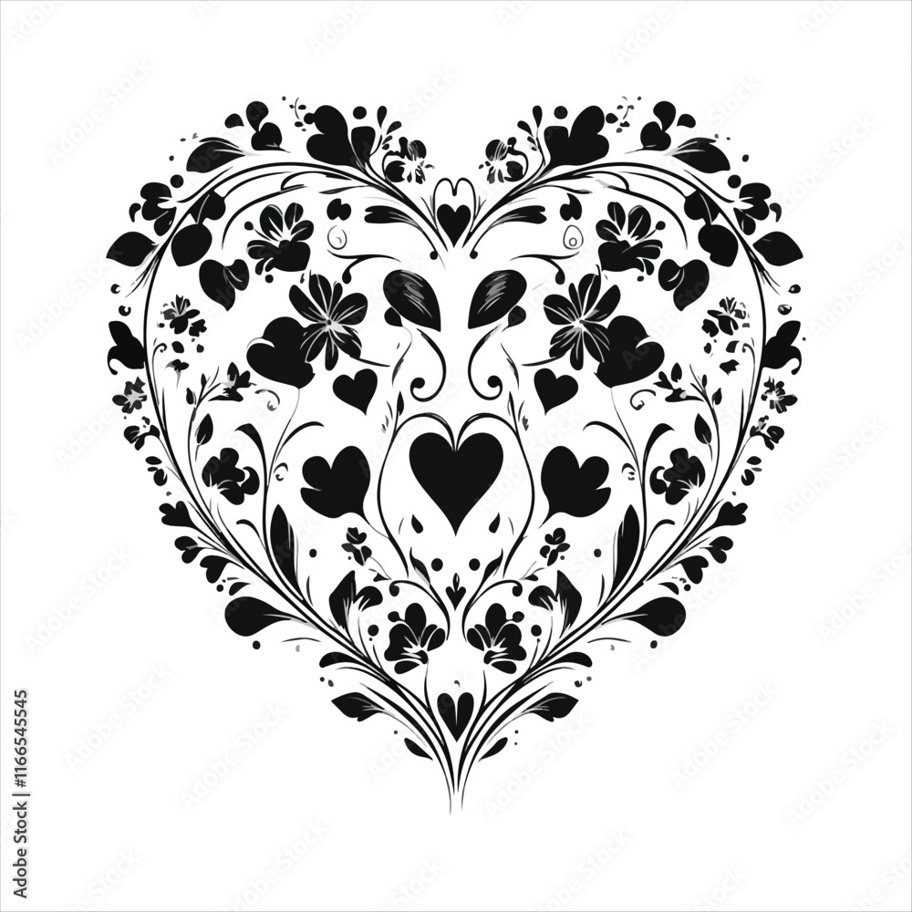 heart with a heart valentine Day vector ,floral, flower, vector, pattern, heart, design, ornament, leaf, decoration, illustration, swirl, element, art, vintage, scroll, love, plant, black, tattoo, orn heart with a heart valentine Day vector ,floral, flower, vector, pattern, heart, design, ornament, leaf, decoration, illustration, swirl, element, art, vintage, scroll, love, plant, black, tattoo, orn