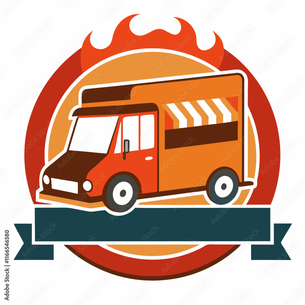 Modern and Unique Logo for Gourmet Food Truck Business in White Background Modern and Unique Logo for Gourmet Food Truck Business in White Background