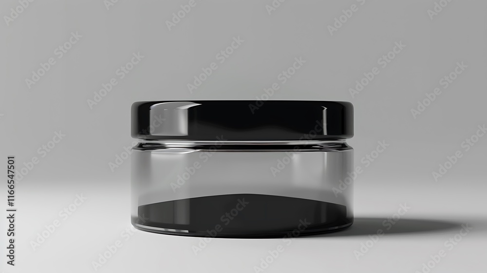 A classic clear glass jar on the beautifull empty background . A classic clear glass jar on the beautifull empty background .