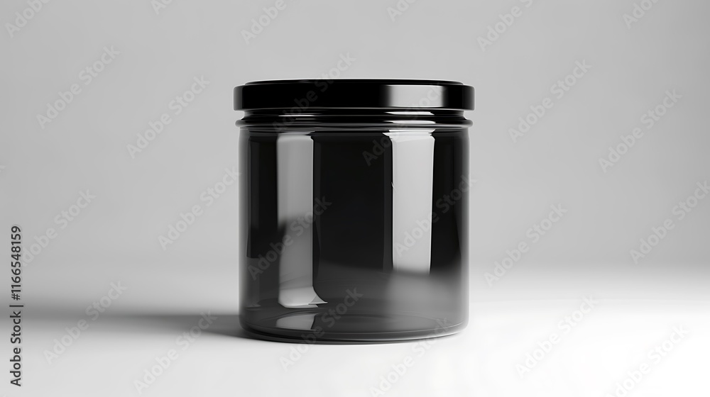 A classic clear glass jar on the beautifull empty background . A classic clear glass jar on the beautifull empty background .
