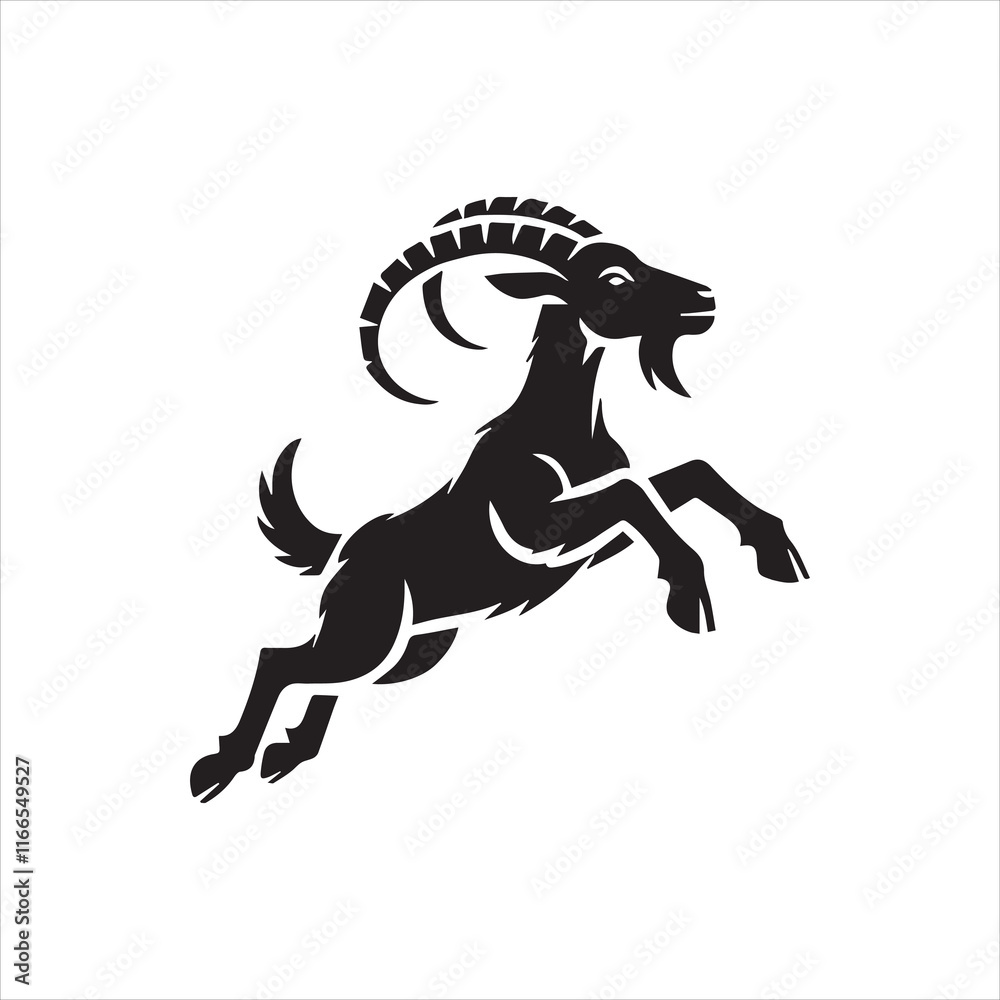 Fototapeta premium black and white goat