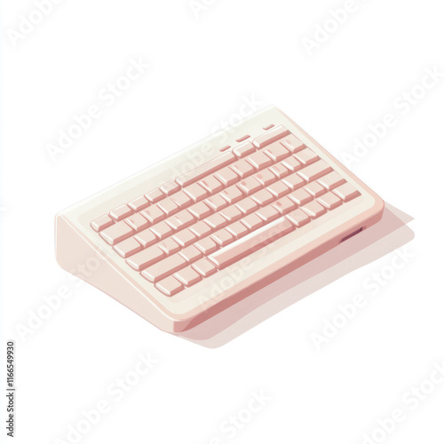 side view of a minimalist keyboard computer simple