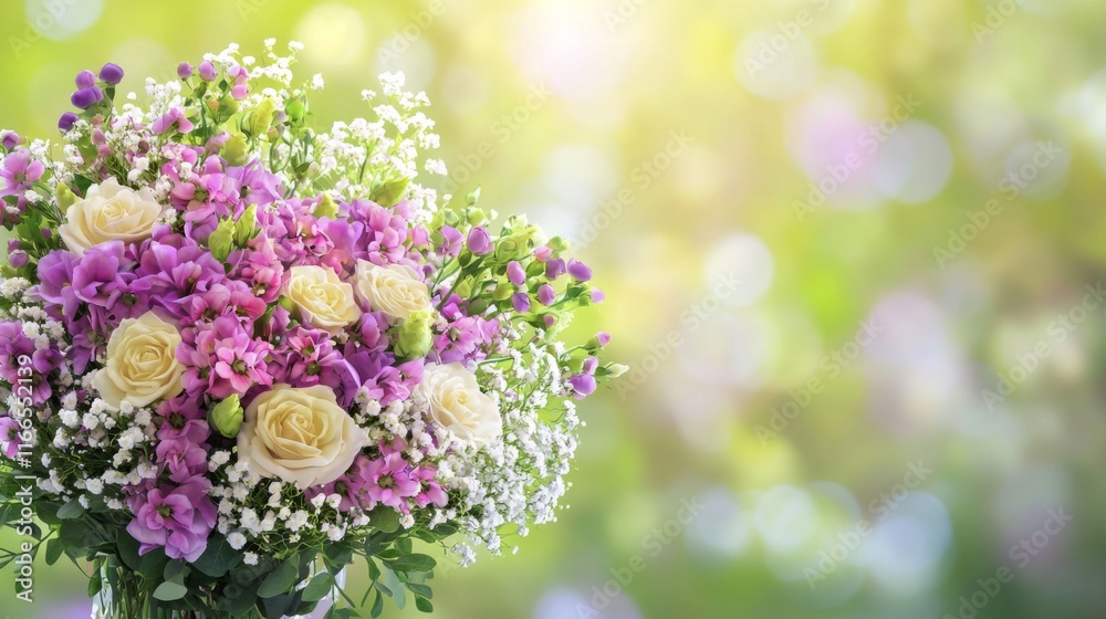 Elegant Spring Bouquet Roses Matthiolas Baby s Breath Elegant Spring Bouquet Roses Matthiolas Baby s Breath