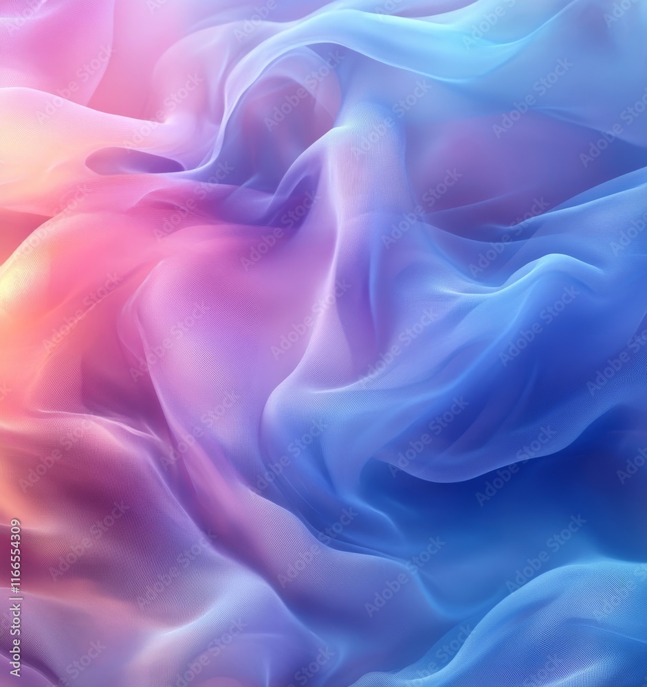 Obraz premium Soft Flowing Colors Abstract Digital Background, Generative AI