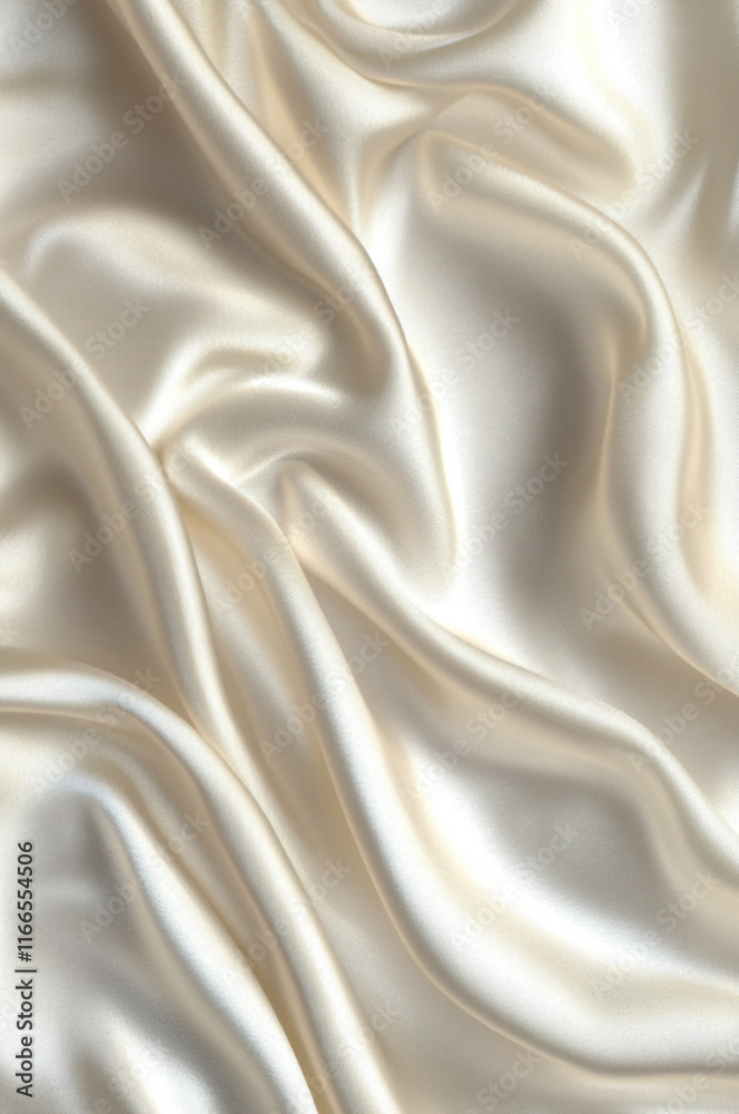 Obraz premium a flat high quality japanese luxury off white yarn weaved fabric with nice and super fine texture, no wrinkles on the fabric, plain background, with very minimial gold foil