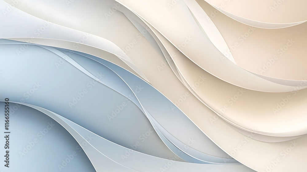 Fototapeta premium Abstract Wavy Pastel Background Design