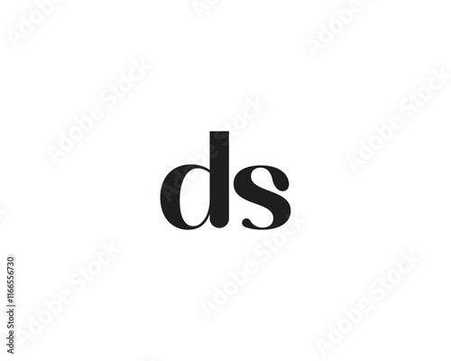 creative letter DS logo design template