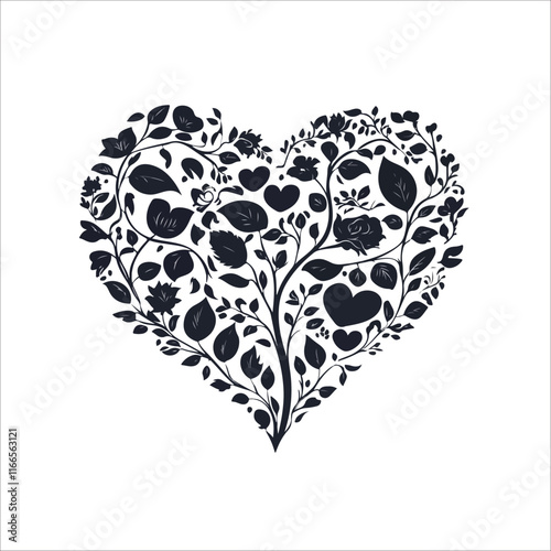 Wallpaper Mural heart with a heart valentine Day vector  Torontodigital.ca