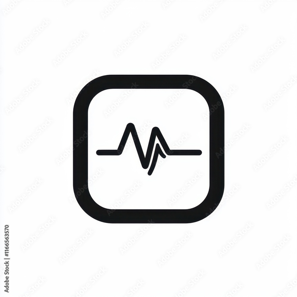 A simple, black, square icon depicting a heartbeat or vital sign graph. A simple, black, square icon depicting a heartbeat or vital sign graph.