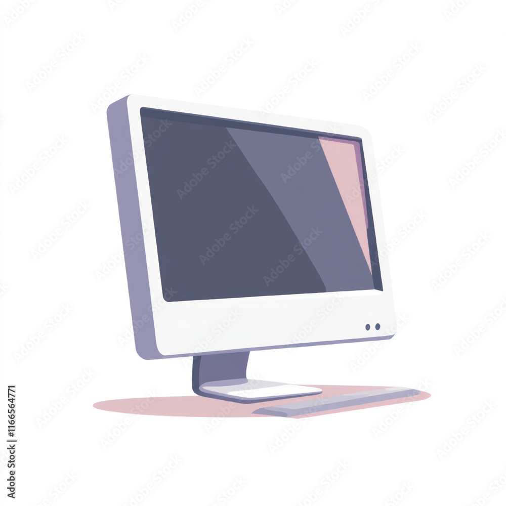 LCD TV monitor isolated on a white background LCD TV monitor isolated on a white background