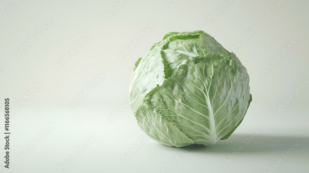 Fototapeta premium Cabbage isolated on a white background. Clipping path included
