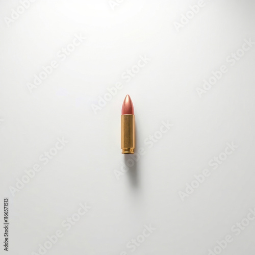 single bullet on a white background photo