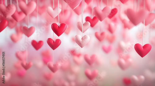 valentine background with hearts