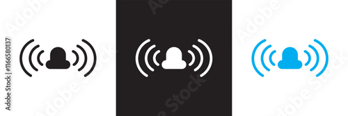 Sensor  icon.  isolated on white and black background. vector illustration. EPS 10