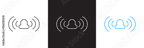 Sensor  icon.  isolated on white and black background. vector illustration. EPS 10