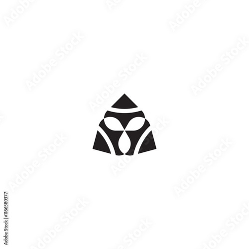 Logo pyramid made of triangles