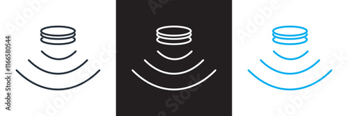 Sensor  icon.  isolated on white and black background. vector illustration. EPS 10