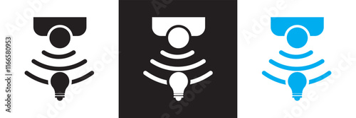 Sensor  icon.  isolated on white and black background. vector illustration. EPS 10