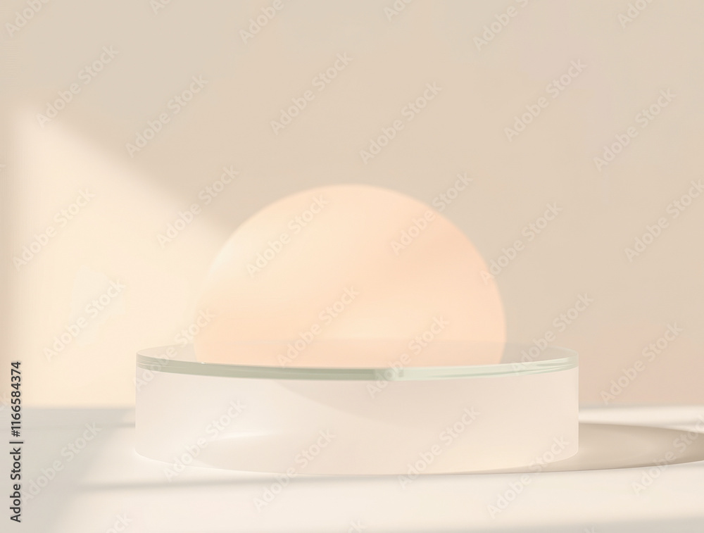 translucent cylinder platform soft light translucent cylinder platform soft light