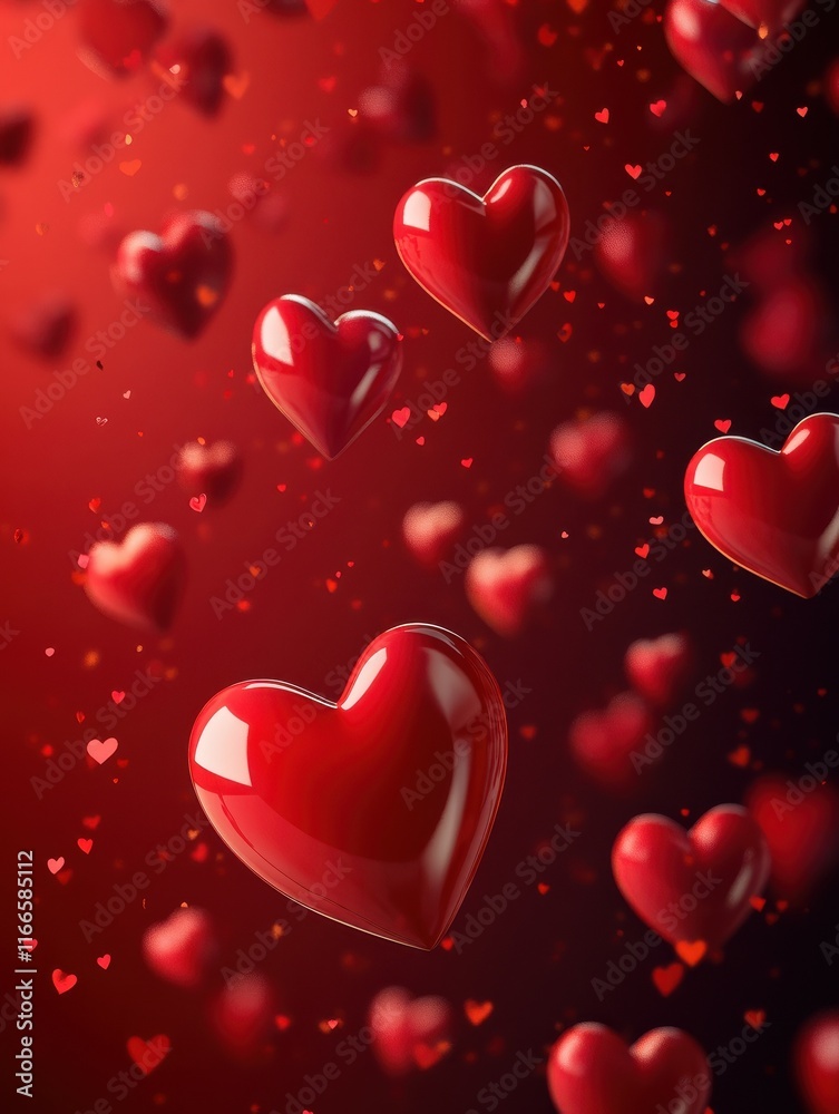 Valentines Day background with hearts. Valentines Day background with hearts.