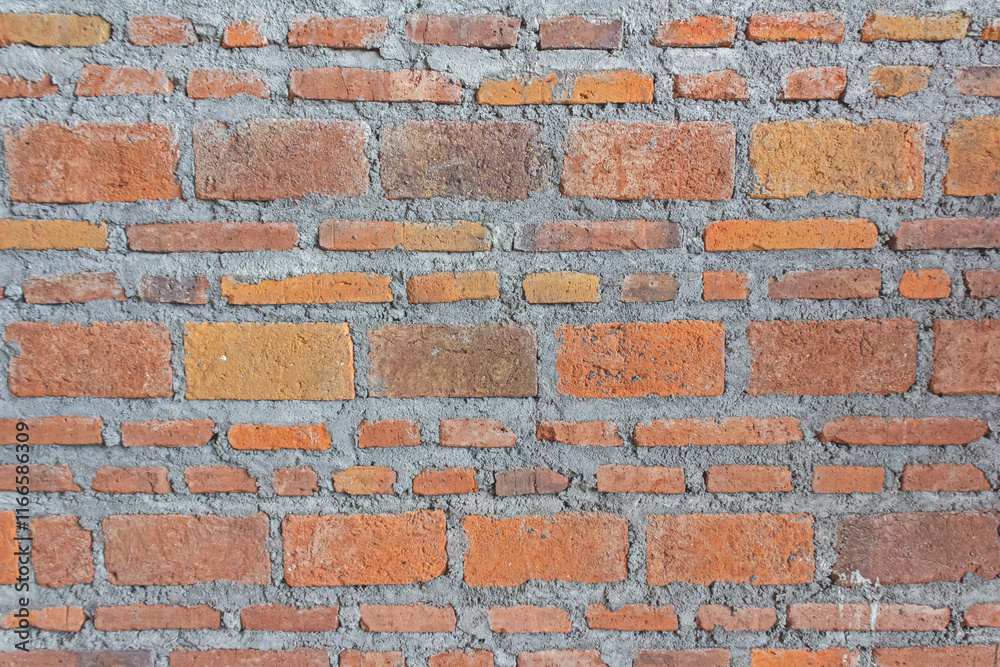 Obraz premium Red Brick Wall for Brickwork Background Design