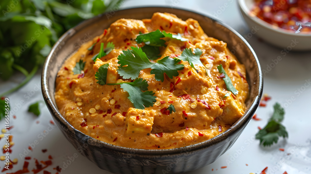 Indian Spread with Paneer Butter Masala Indian Spread with Paneer Butter Masala