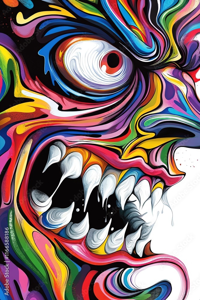 Obraz premium psychedelia gonzo concept