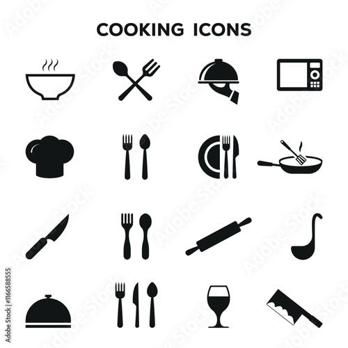 Cooking icon set