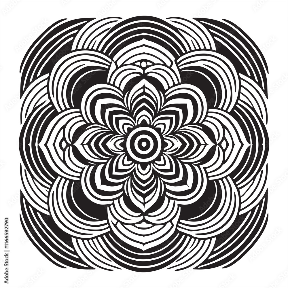 Fototapeta premium mandala pattern Vector illustration - luxury mandala pattern clipart