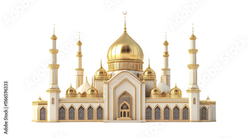 Wallpaper Mural realistic gold mosque isolated transparent background Torontodigital.ca