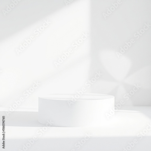 white round pedestal a minimalist setting