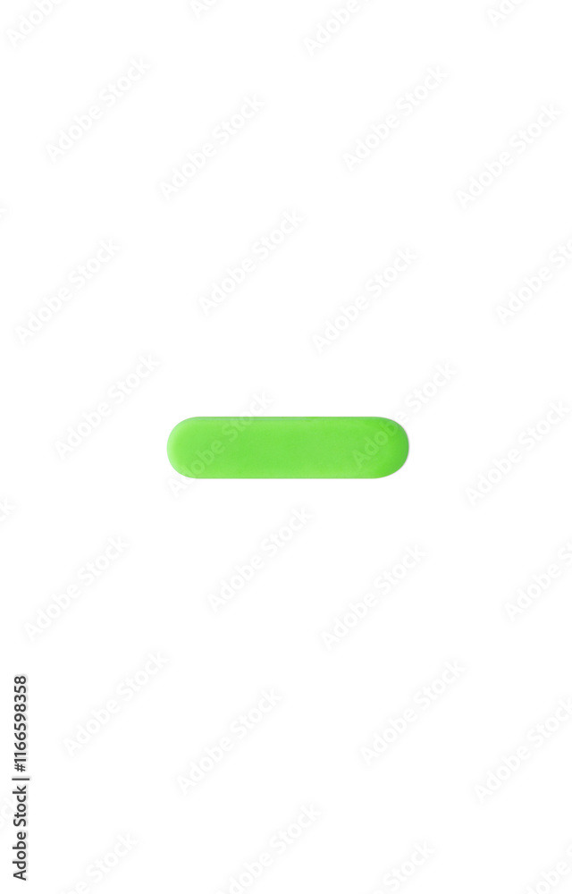 Three-dimensional minus sign. Color clay light green Three-dimensional minus sign. Color clay light green