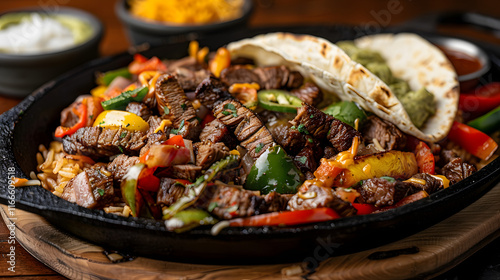 sizzling beef fajita platter