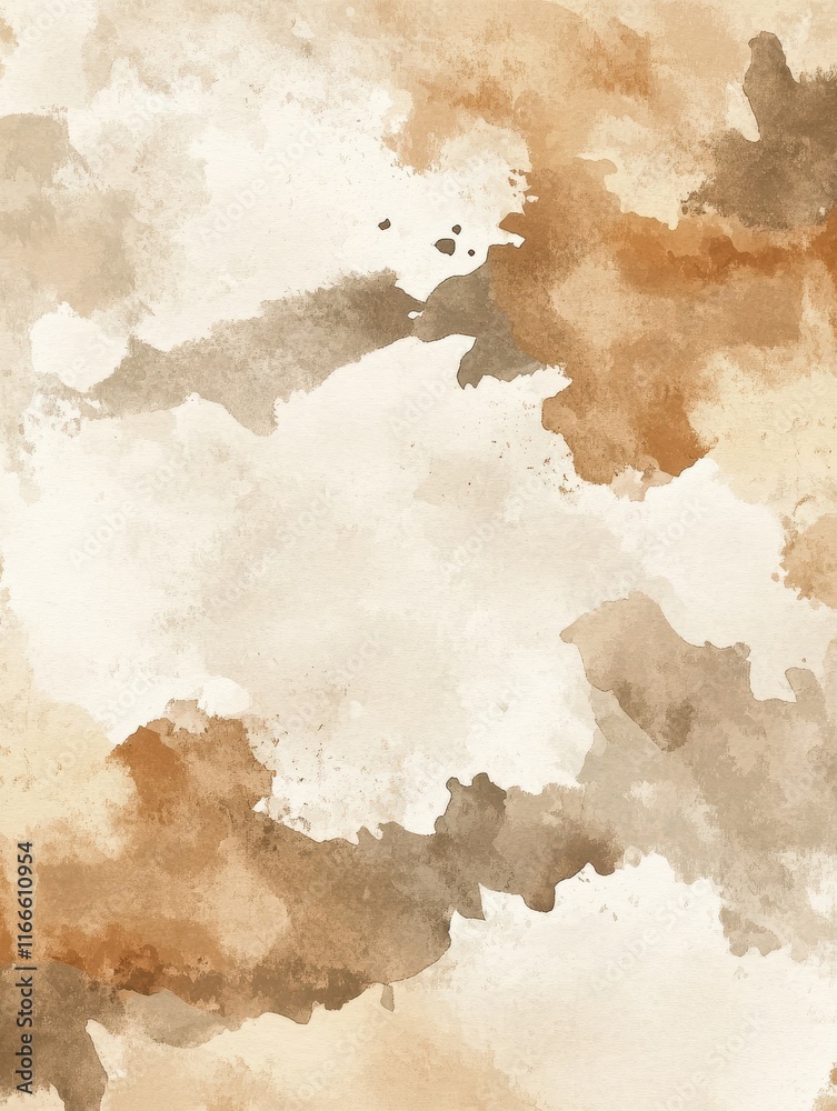 Obraz premium Watercolor abstract art background vector. Wallpaper design with paint brush beige watercolor. Illustration for prints, wall art, cover and invitation cards.