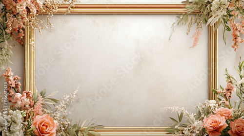 Elegant Flower and Frame Background
