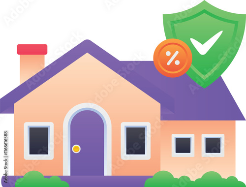 Gradient color illustration for Home insurance