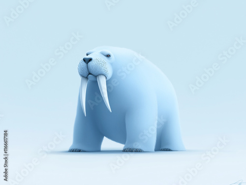 Captivating Aquamarine Walrus: A Blubbery Display photo