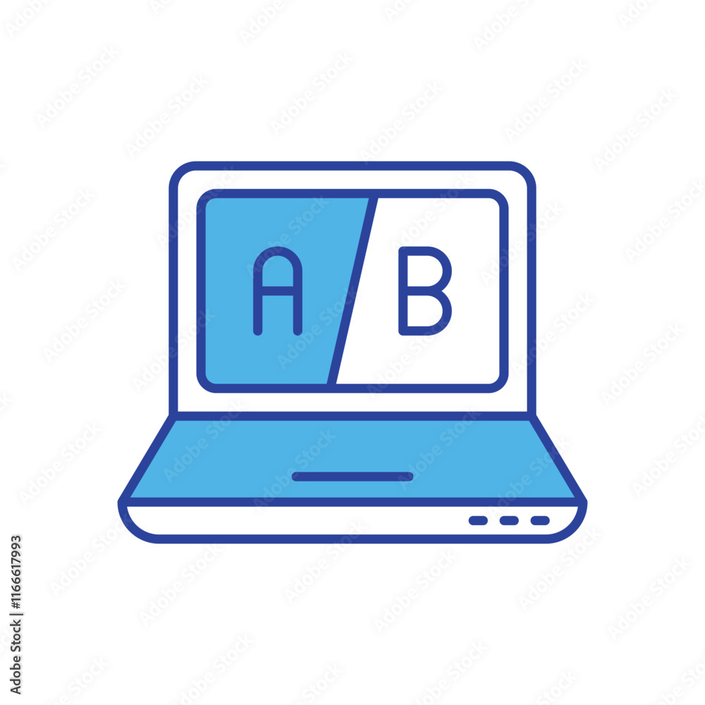 A/b Testing icon isolated on a white background. Vector illustration. A/b Testing icon isolated on a white background. Vector illustration.