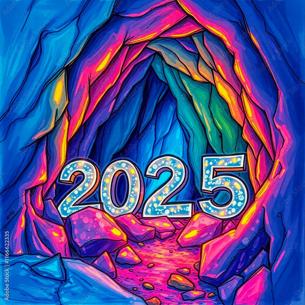 Fototapeta premium glowing cave 2025