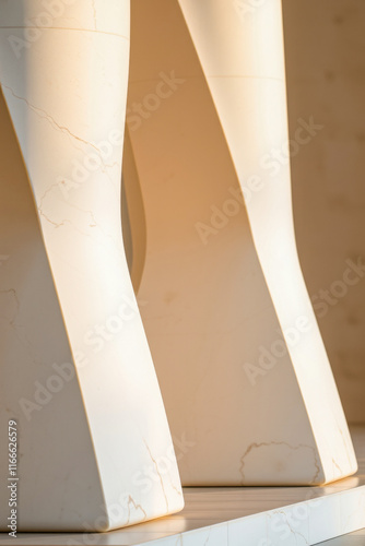 two sculpted pedestals