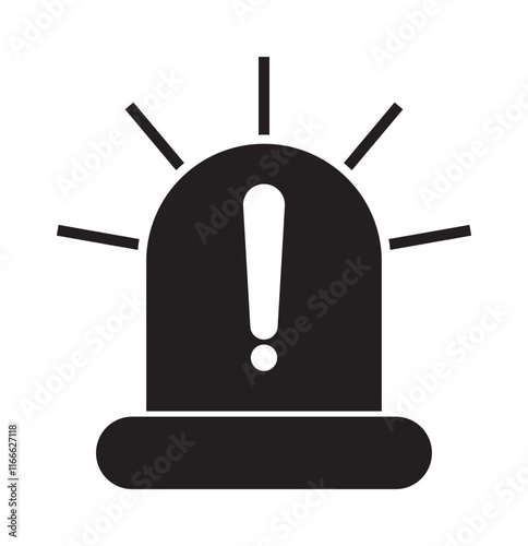 Alarm siren icon. Emergency siren icon. Siren ambulance or police icon, Flasher Thin Line Vector, Siren Icon in trendy flat style. Alarm symbol for your web site design, logo, app, UI. Design eps 10