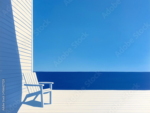 Relaxing Harbor Side Café Chair by the Water