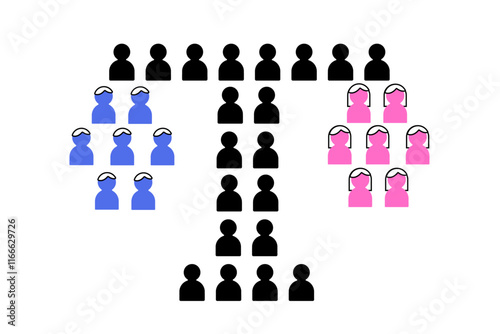 Gender equilibrium equality people illustration