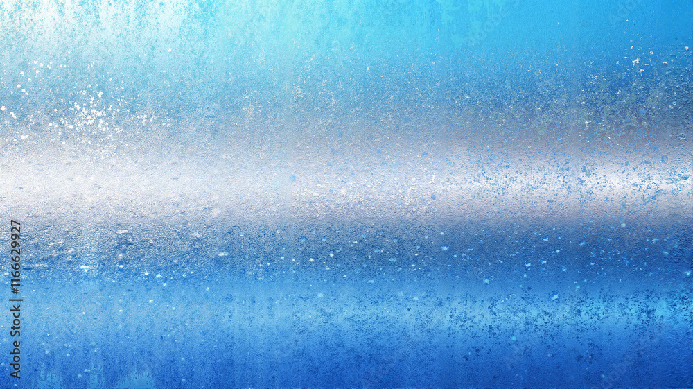 Frosty glass surface in vibrant blue tones Frosty glass surface in vibrant blue tones