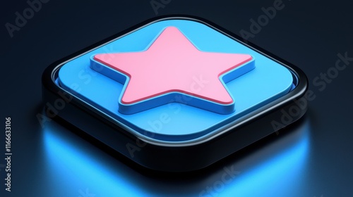 Wallpaper Mural Vibrant 3D Star Icon Graphic Design Torontodigital.ca