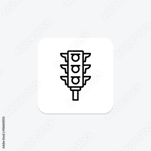 Traffic Lights line icon, vector, pixel perfect, illustrator file